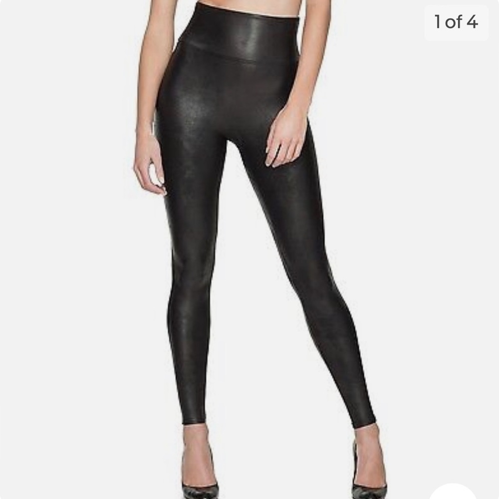 SPANX faux leather leggings- Size S